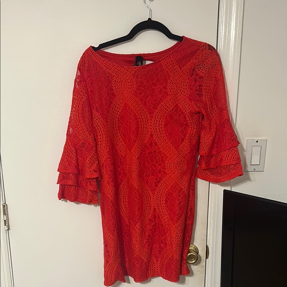 Miami Red Lace Mini Dress